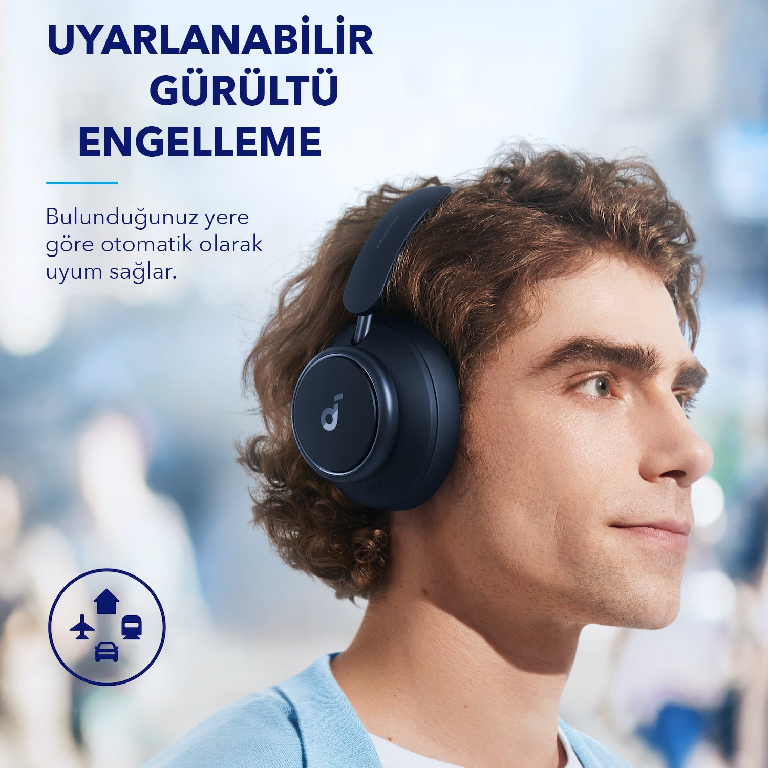 Anker Soundcore Space Q45 Bluetooth Kulaklık - Mavi