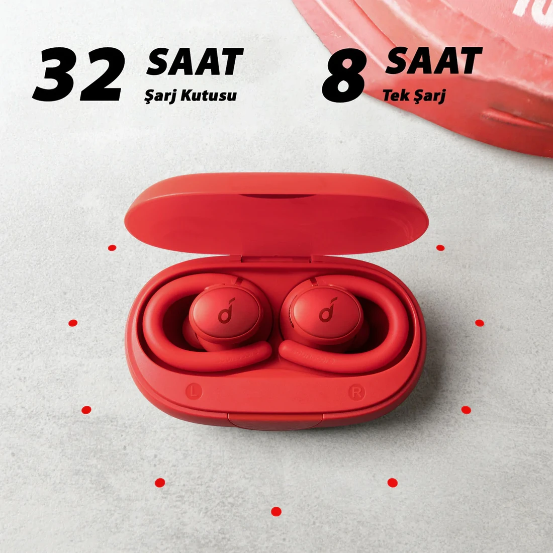 Anker Soundcore Sport X10 Kulak İçi Bluetooth Kulaklık - Kırmızı