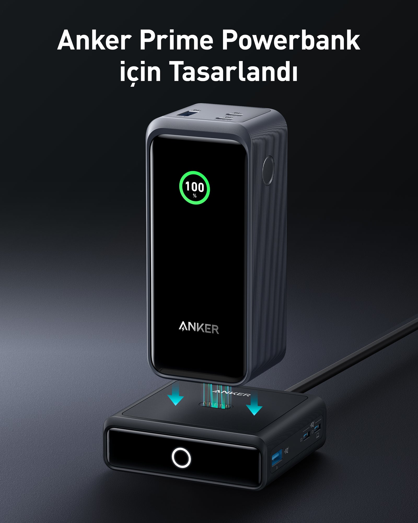 Anker Prime Powerbank Uyumlu Anker 100W Şarj Tabanı