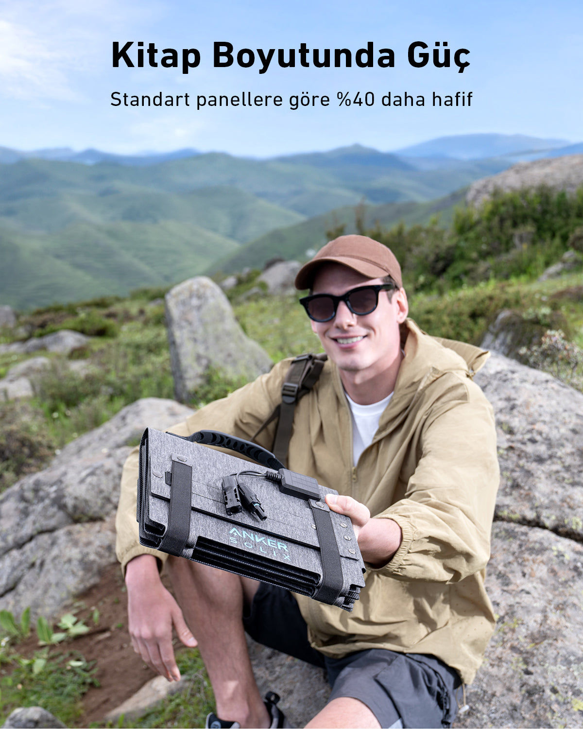 Anker SOLIX C300X DC Taşınabilir Güç Kaynağı + PS60 Taşınabilir Güneş Paneli