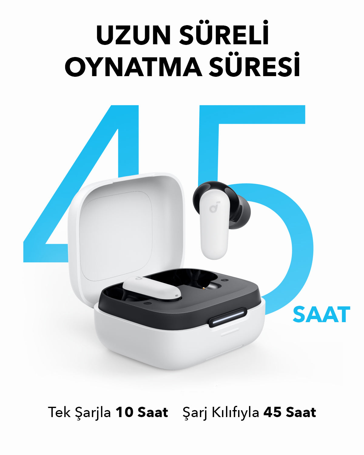 Anker Soundcore P30i Bluetooth Kulak İçi Kulaklık - Beyaz