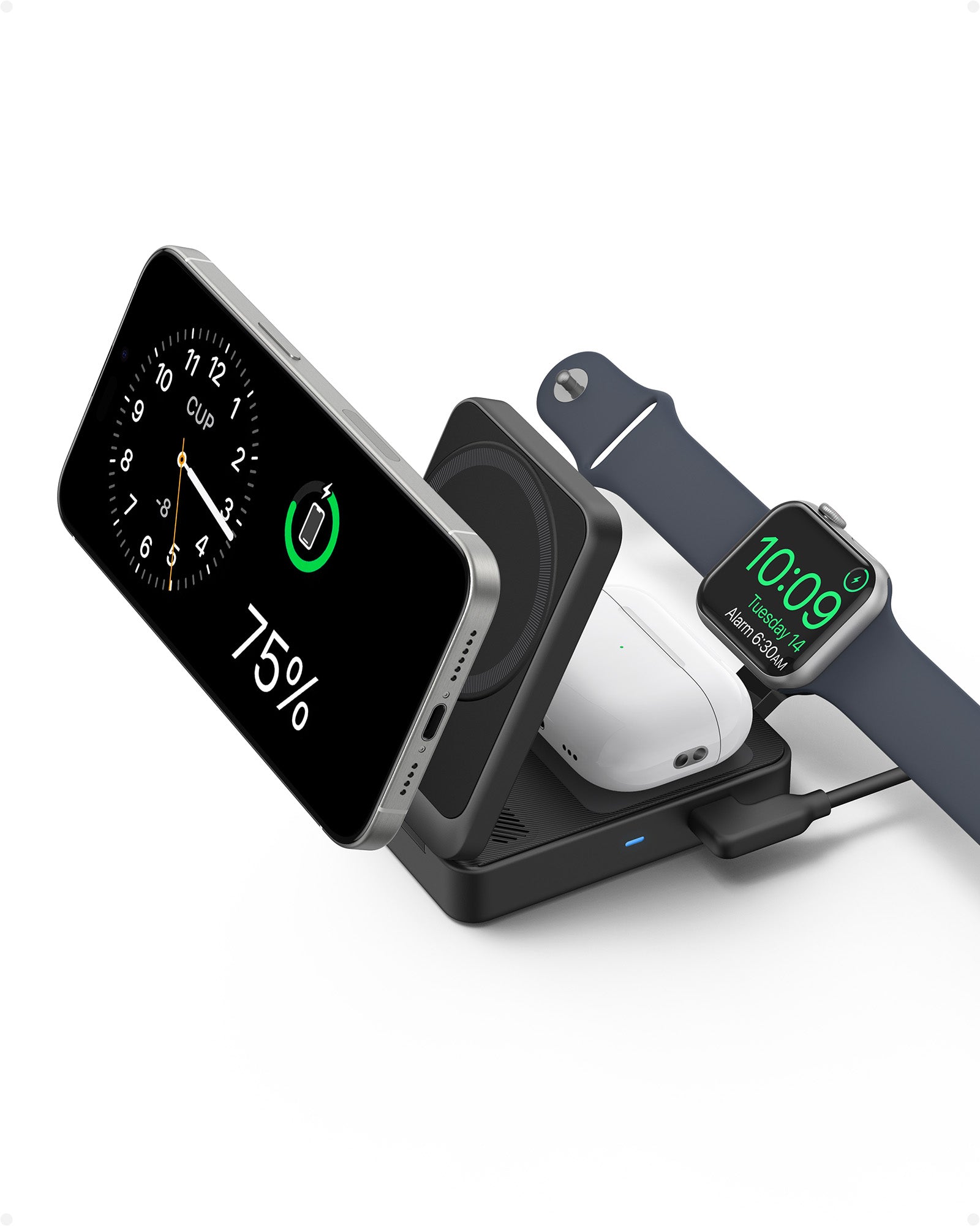 Anker MagGo Wireless Charging Station (Foldable 3 in 1) - Black