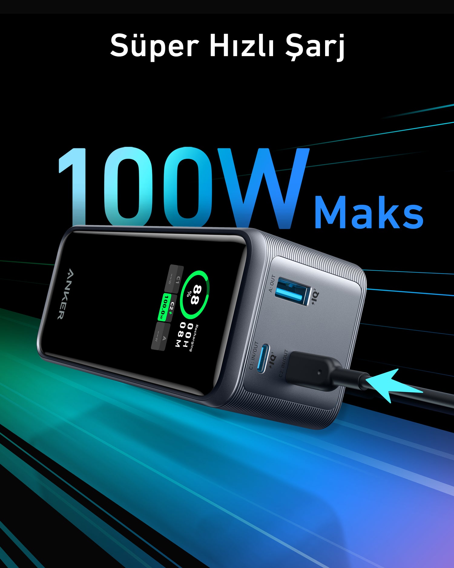 Anker 735 Prime 20,000mAh Powerbank (200W)