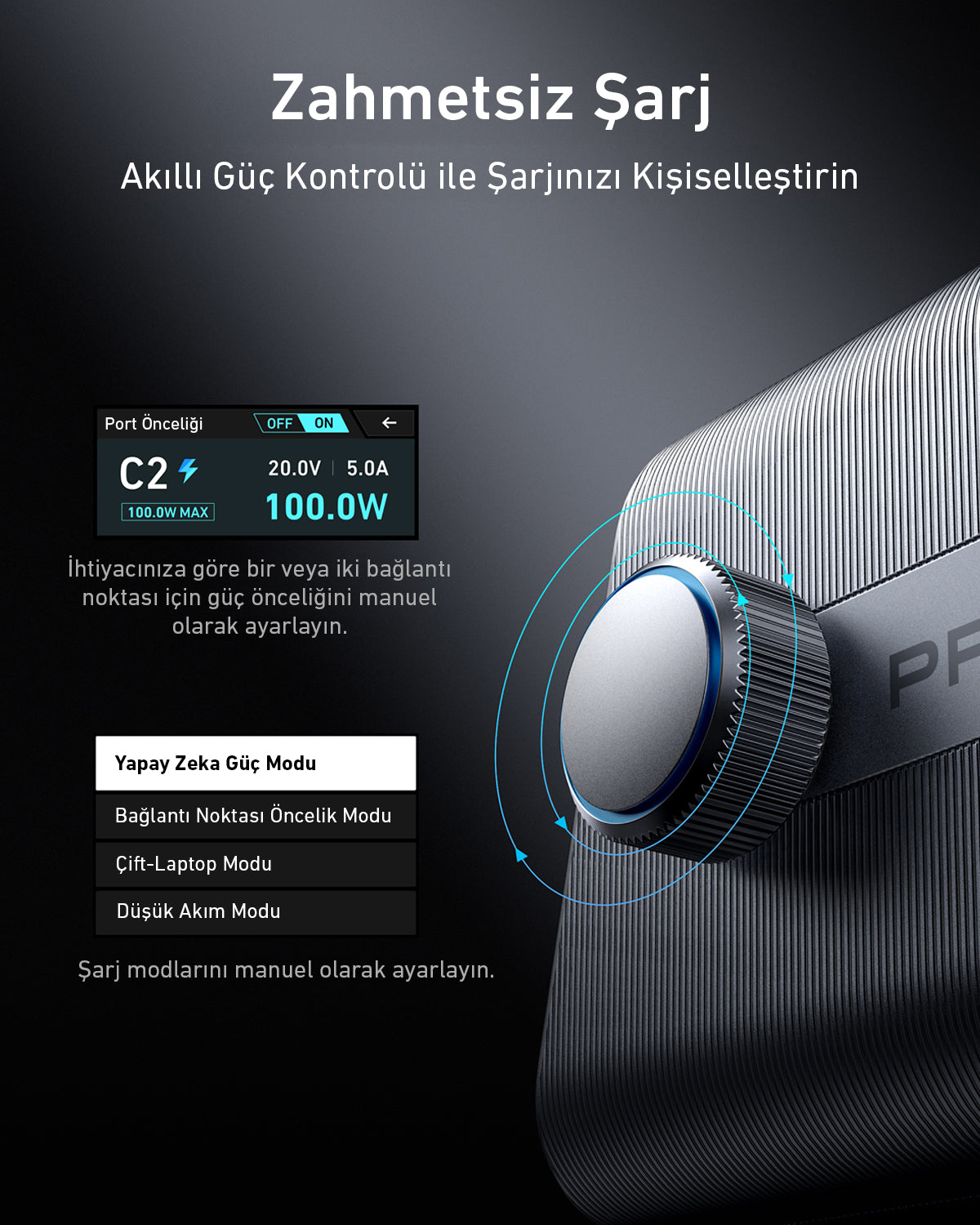 Anker Prime Şarj Cihazı (250W, 6 Port, GaNPrime)