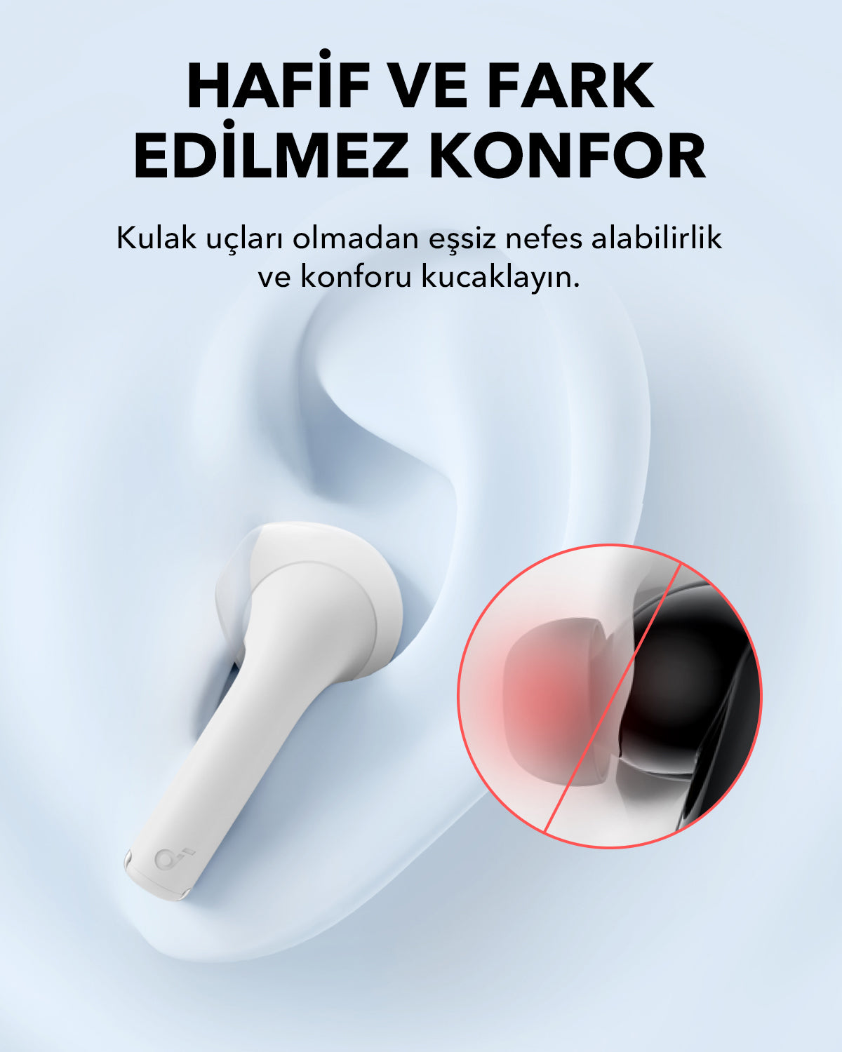 Anker Soundcore K20i Kulak İçi Bluetooth Kulaklık - Beyaz