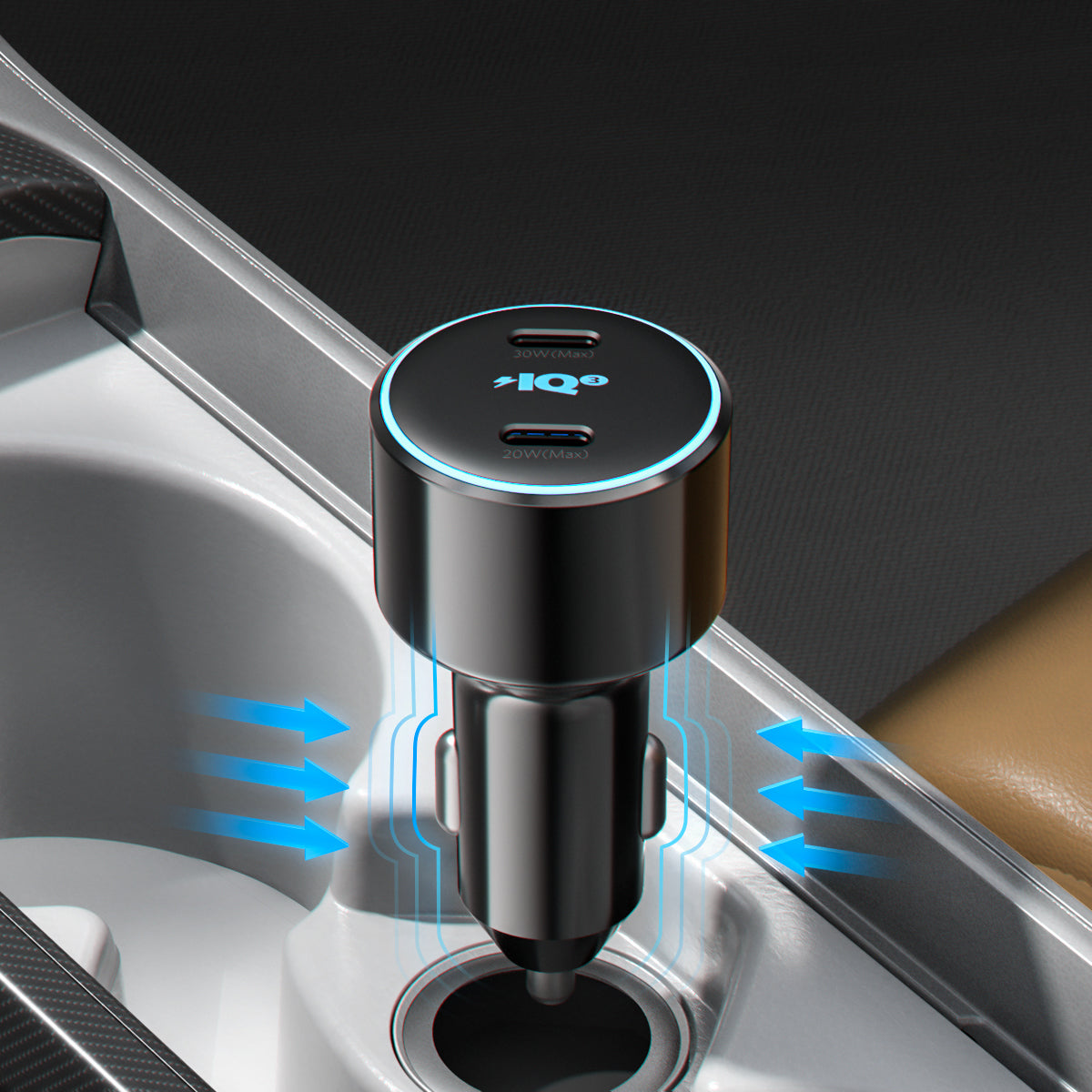 Anker PowerDrive+ III Duo Dual Port 48W High Speed ​​USB-C Car Charger