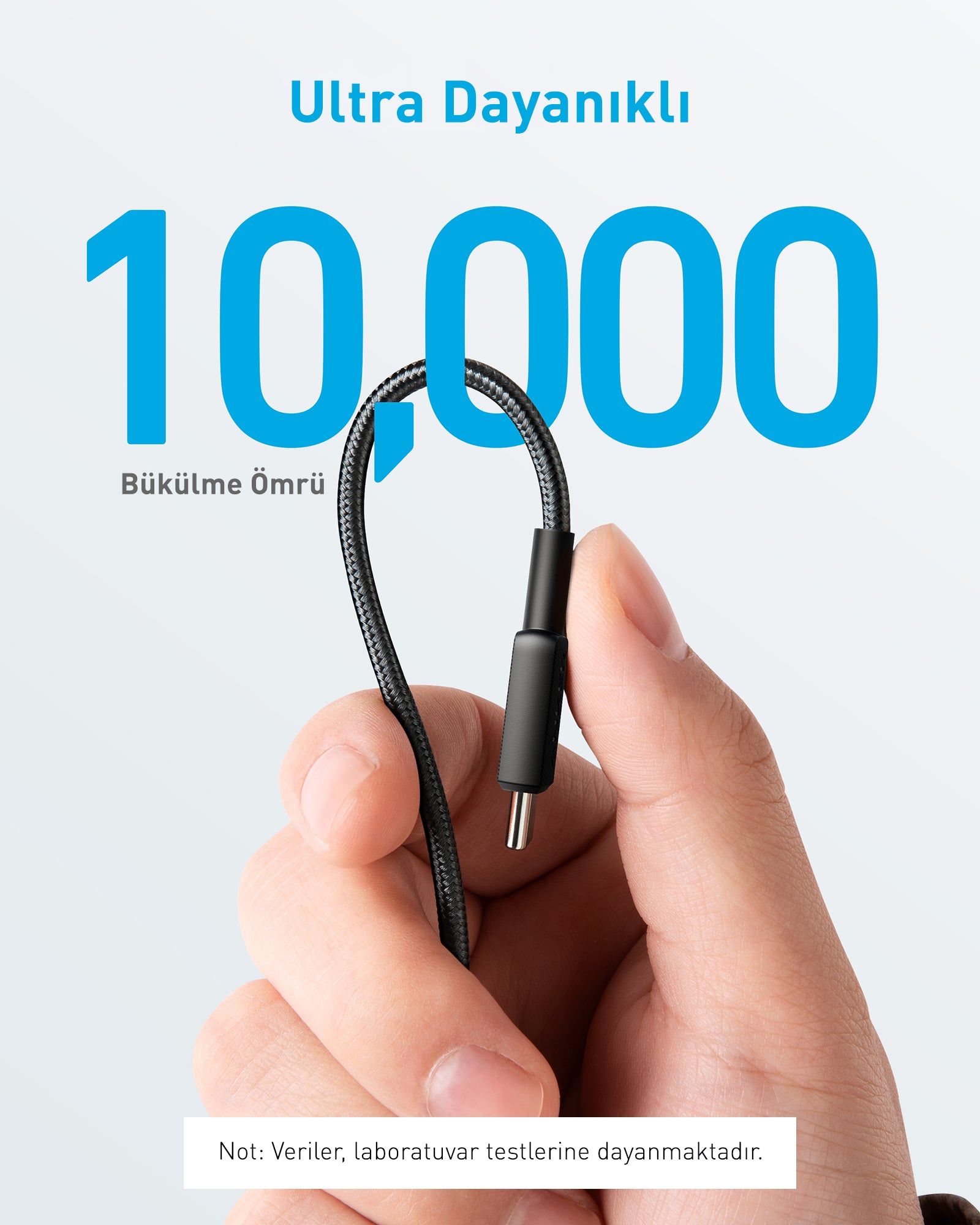 Anker 322 USB-C to USB-C 1.8M 60W Şarj Data Kablosu - Siyah