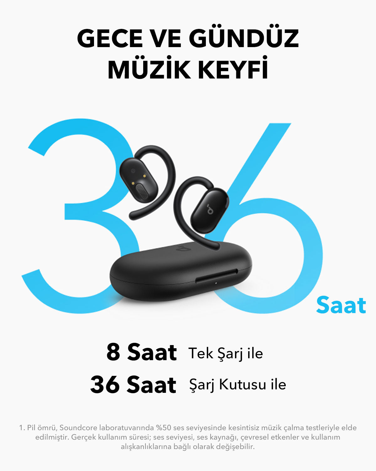 Anker Soundcore V20i Open-Ear Bluetooth Kulaklık - Siyah