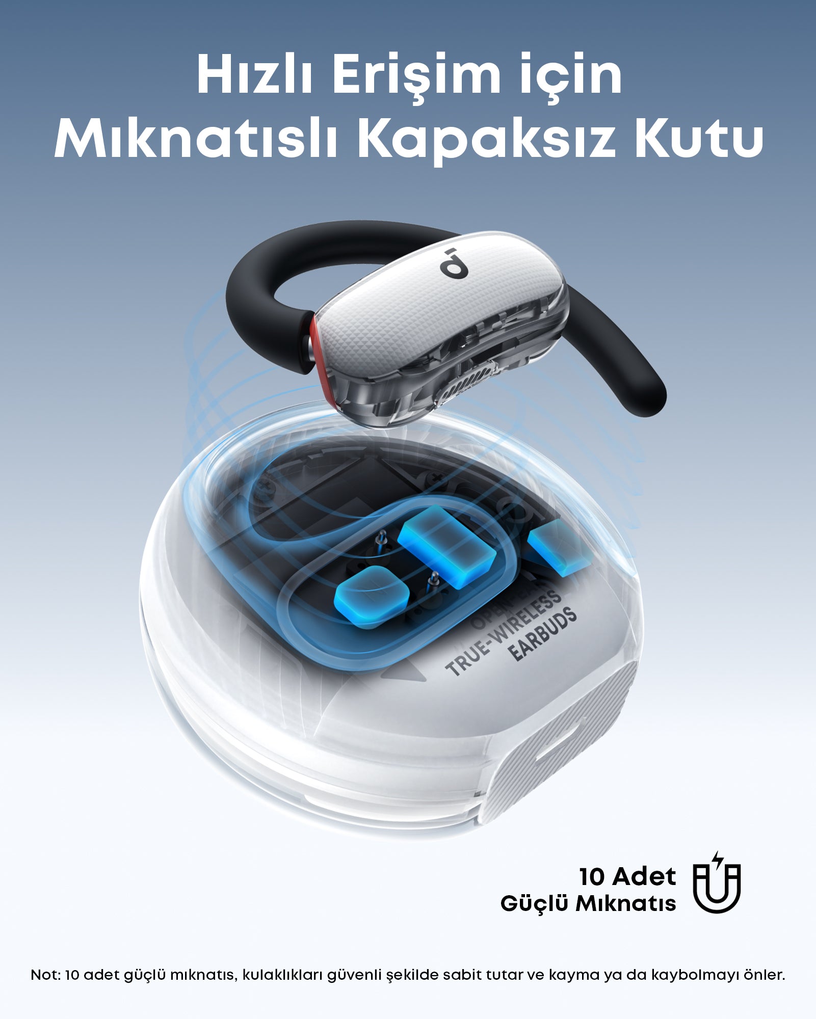 Anker Soundcore V40i Open-Ear Bluetooth Kulaklık - Beyaz