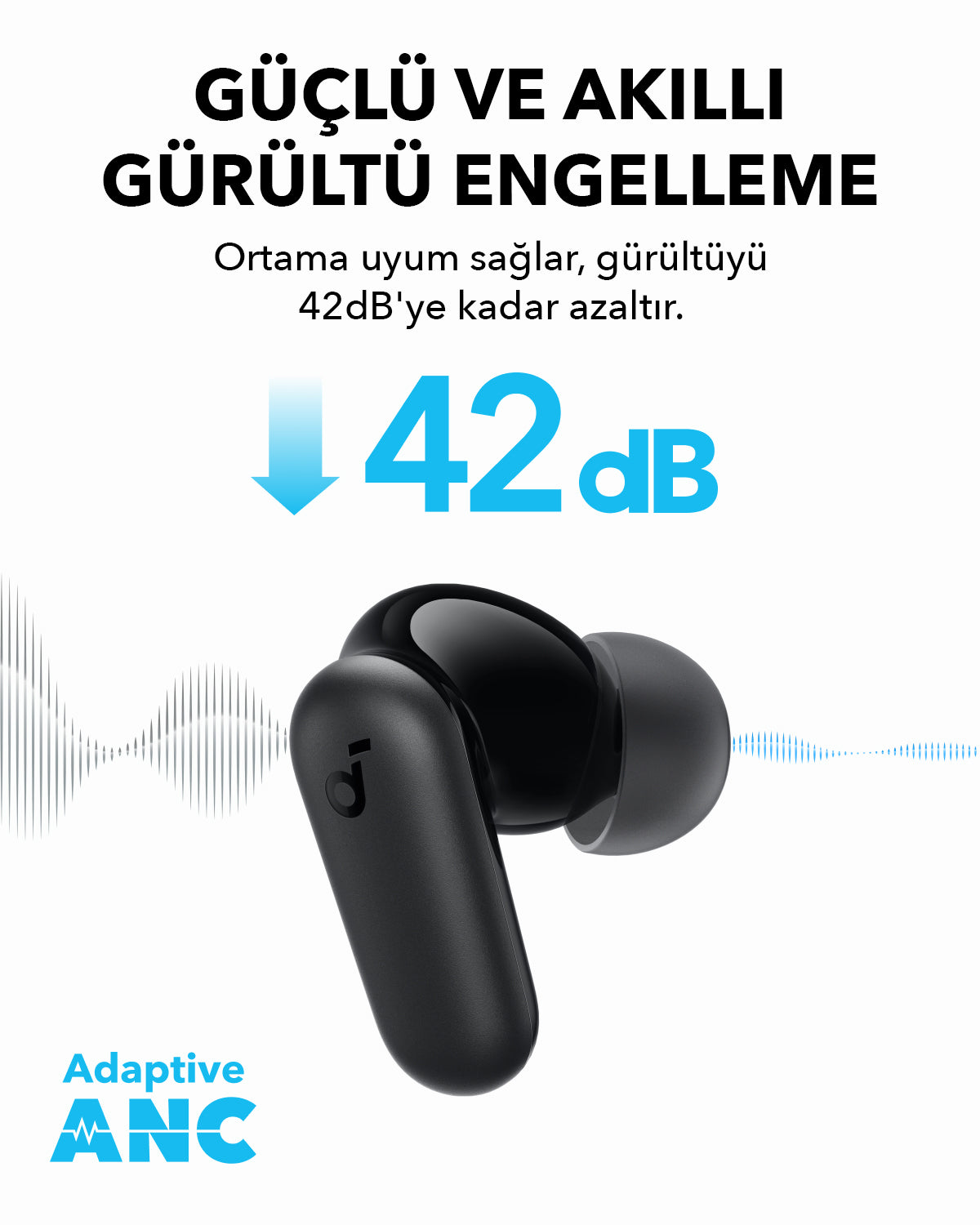 Anker Soundcore R50i NC Kablosuz Bluetooth Kulaklık - Siyah