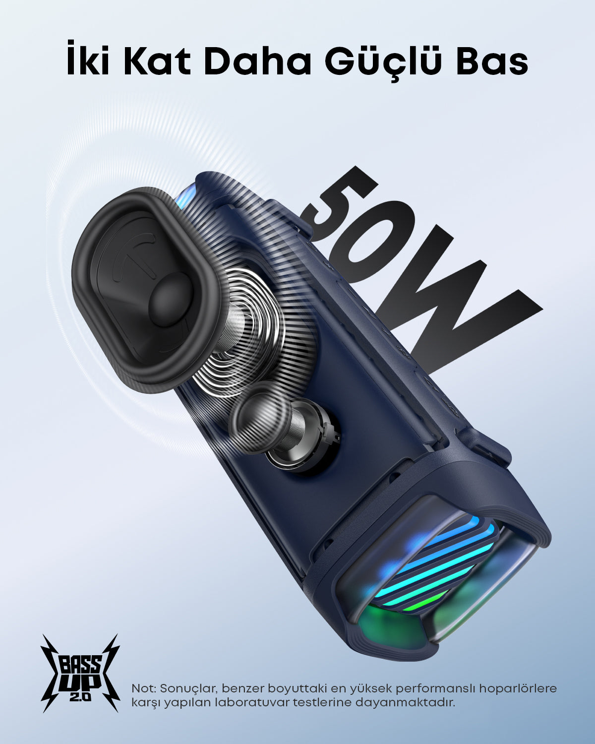 Anker Soundcore Boom 3i Taşınabilir Dış Mekan Bluetooth Hoparlör - Mavi