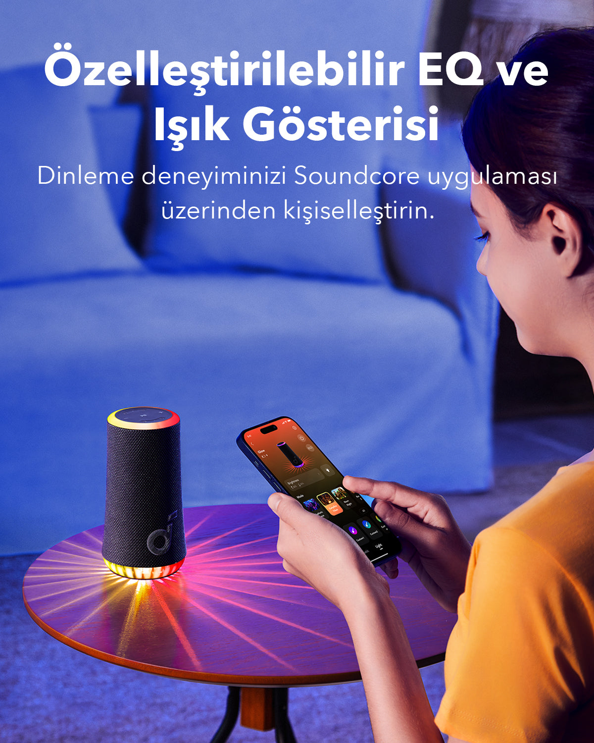 Anker Soundcore Glow Taşınabilir Hoparlör Kırmızı