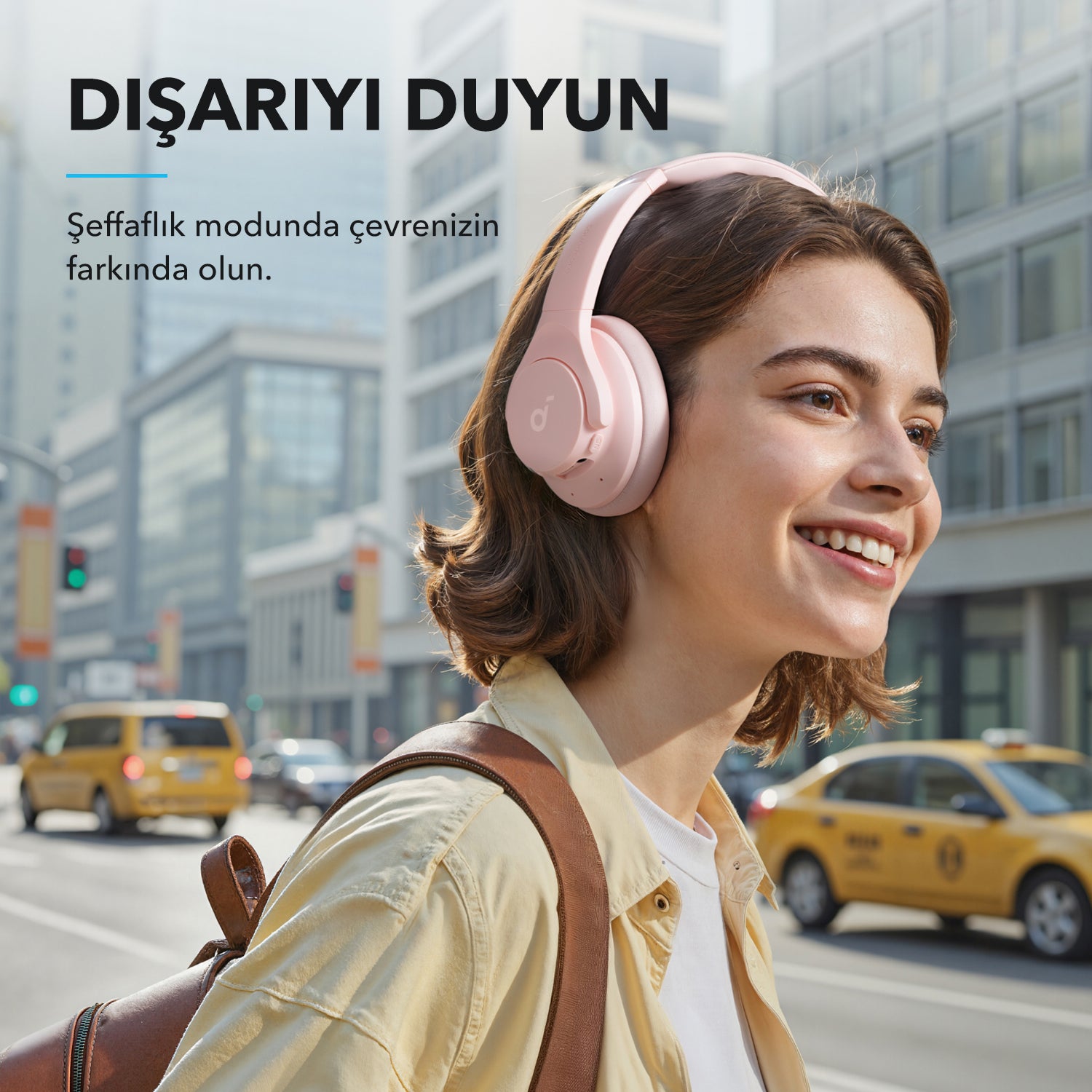Anker Soundcore Q20i Kulak Üstü Bluetooth Kulaklık - Pembe