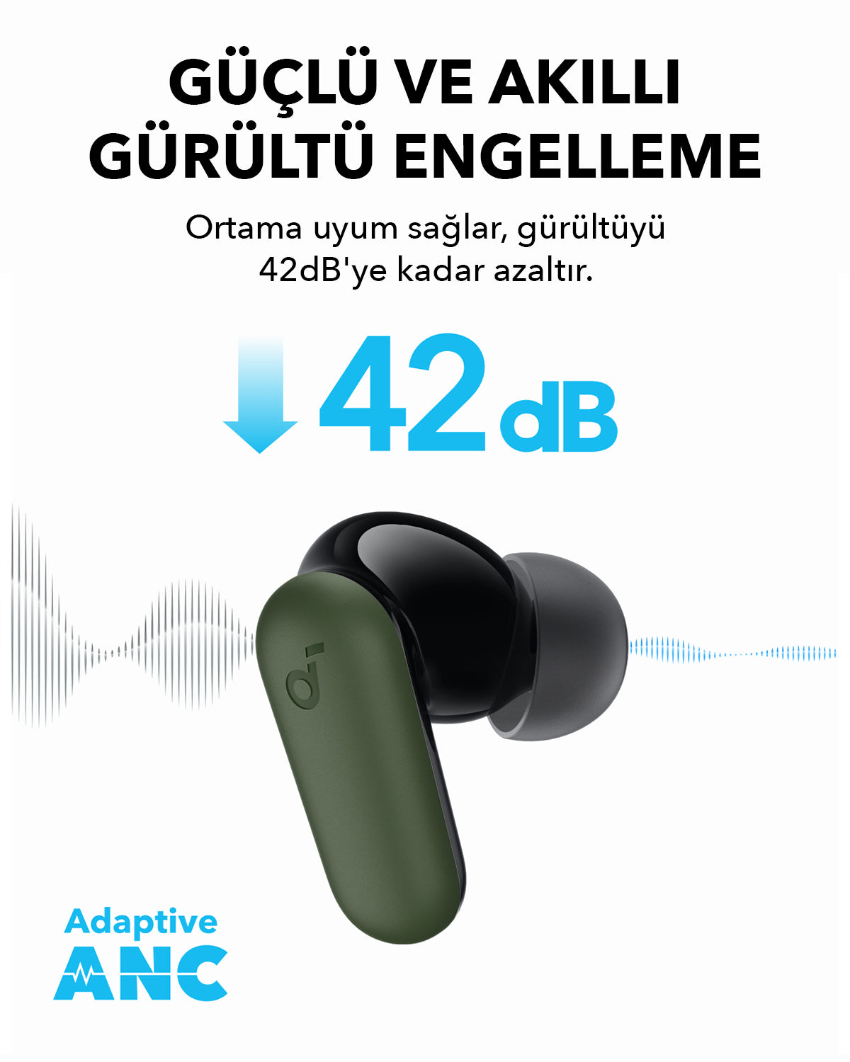 Anker Soundcore R50i NC Wireless Bluetooth Headphones - Black