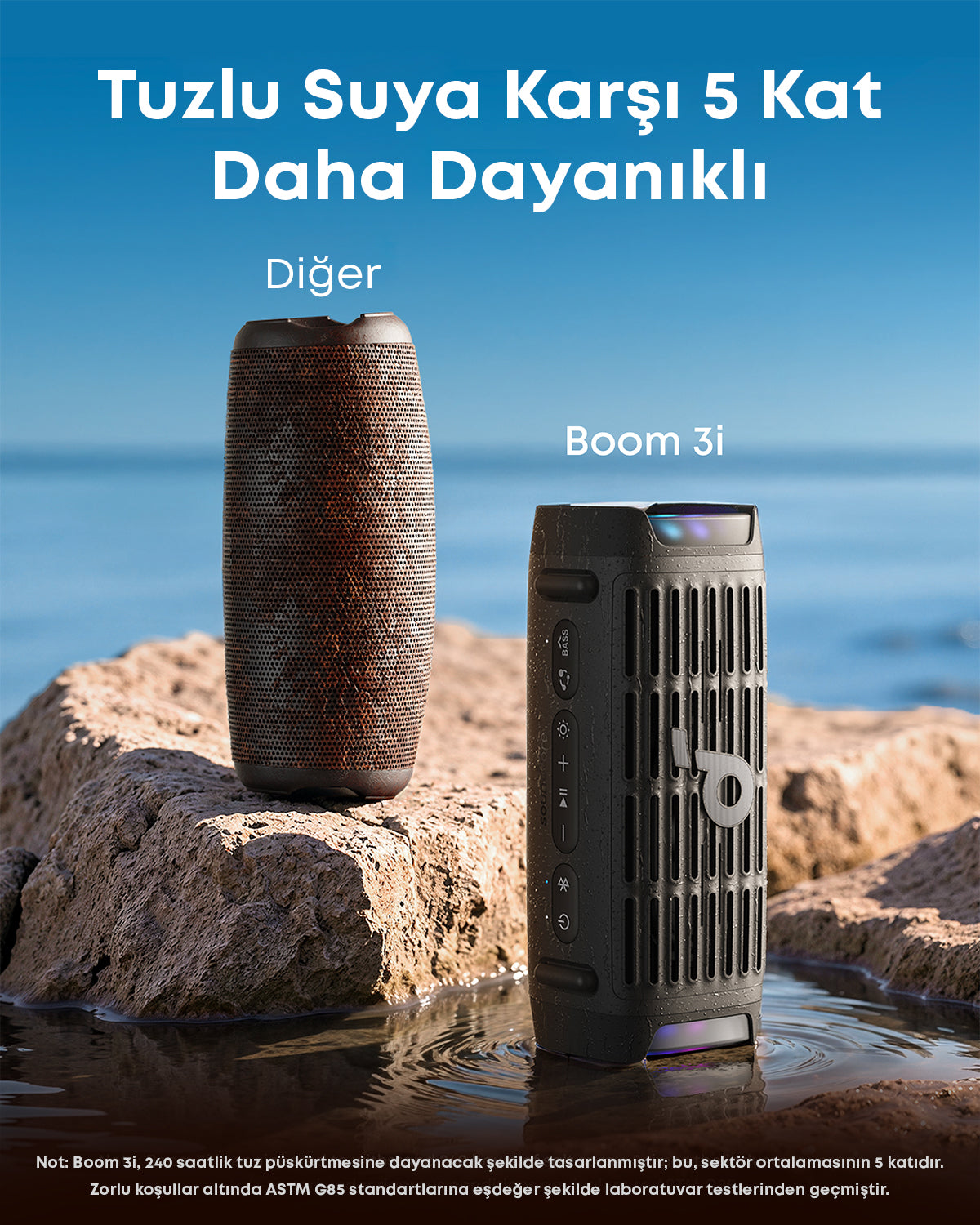 Anker Soundcore Boom 3i Taşınabilir Dış Mekan Bluetooth Hoparlör - Siyah