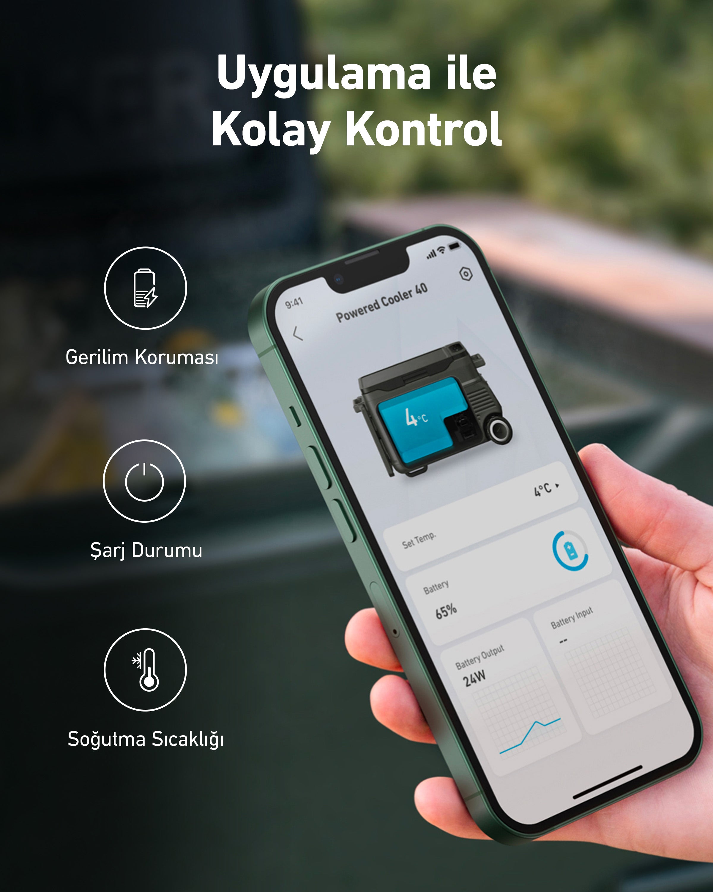 Anker SOLIX EverFrost Cooler Çift Bölmeli Akülü Outdoor Kompresörlü Taşınabilir Buzdolabı 50 / 53L 299Wh Pil