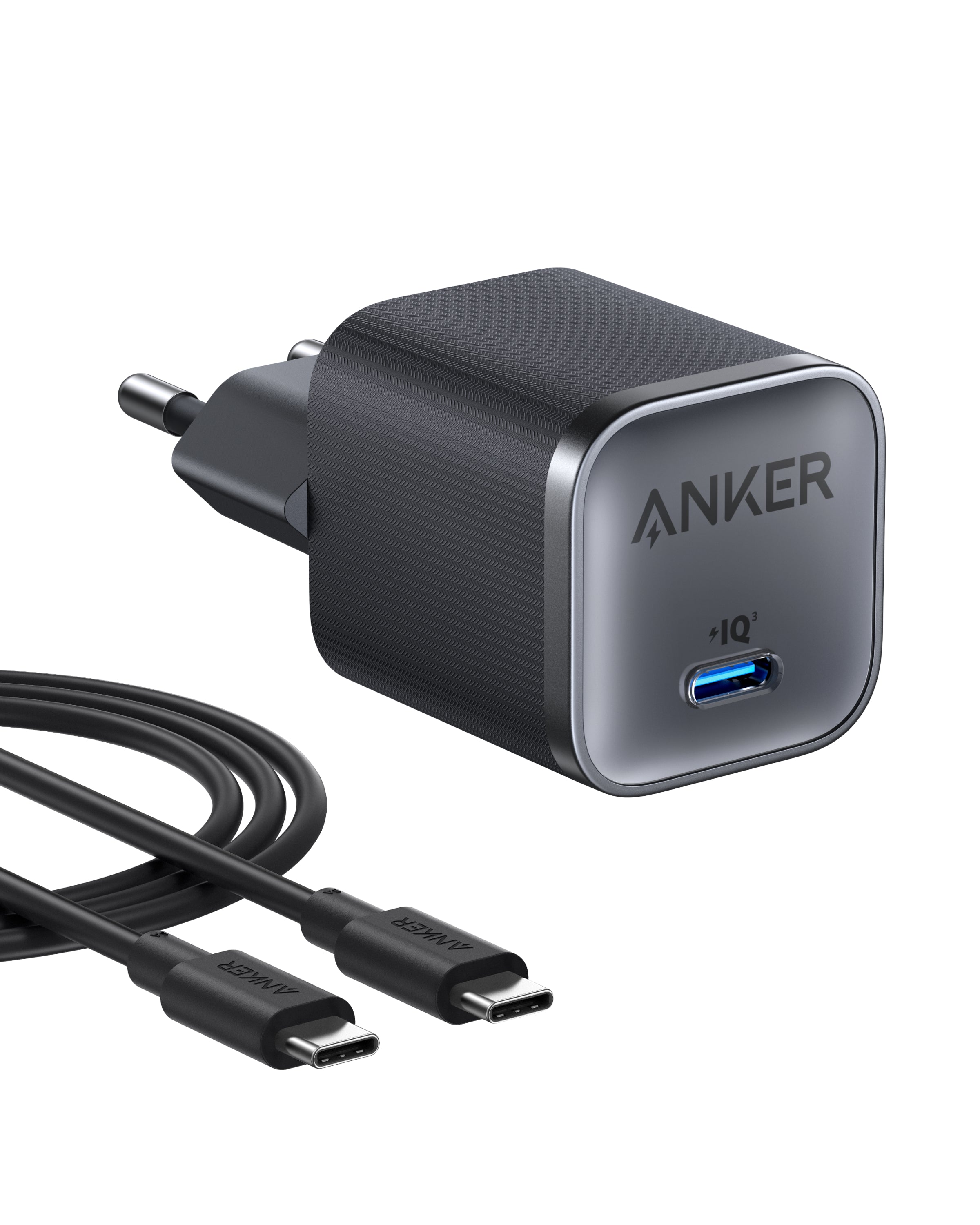 Anker Nano 45W USB-C 1,8m Kablolu Hızlı Şarj Cihazı - Siyah