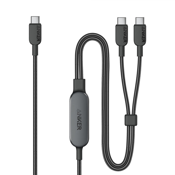 Anker 2’si 1 Arada USB-C'den USB-C’ye Örgülü Kablo (1.2m, 140W)