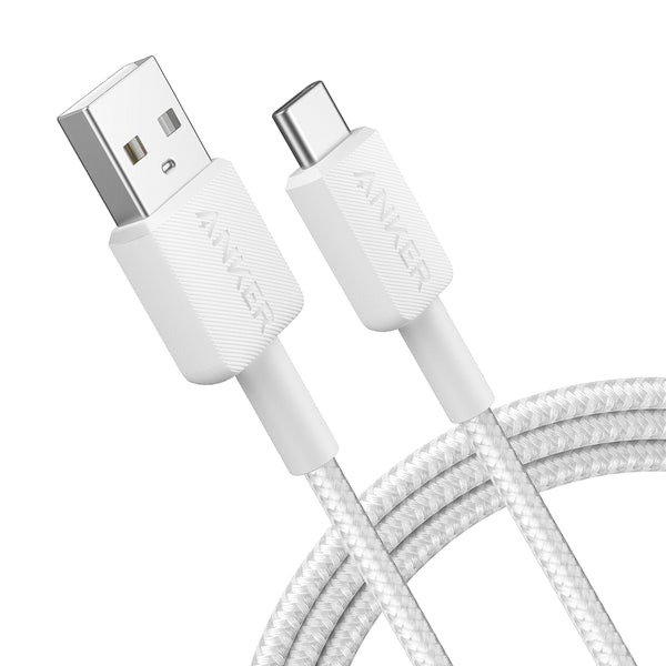 Anker 322 USB-C to USB-A 1.8M 30W Charging Data Cable - White