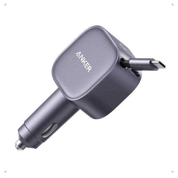 Anker Nano Araç Şarj Cihazı (75W, USB-C Portu, Dahili USB-C Kablo)