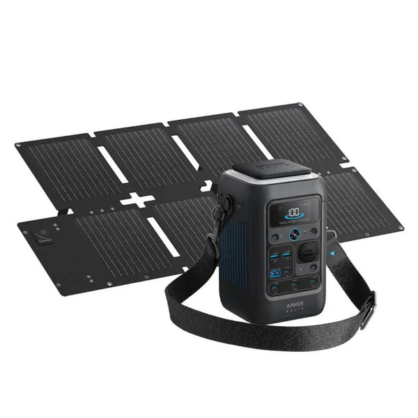 Anker SOLIX C300X DC Taşınabilir Güç Kaynağı + PS60 Taşınabilir Güneş Paneli