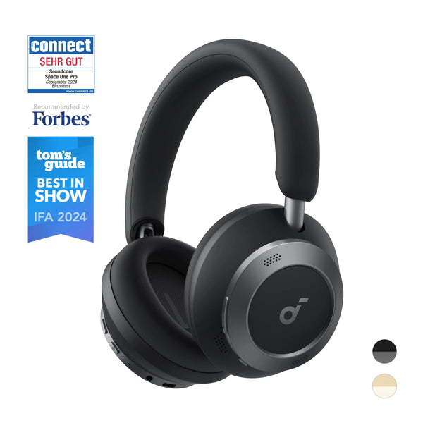 Anker Soundcore Space One Pro Foldable On-Ear Bluetooth Headphones - Black