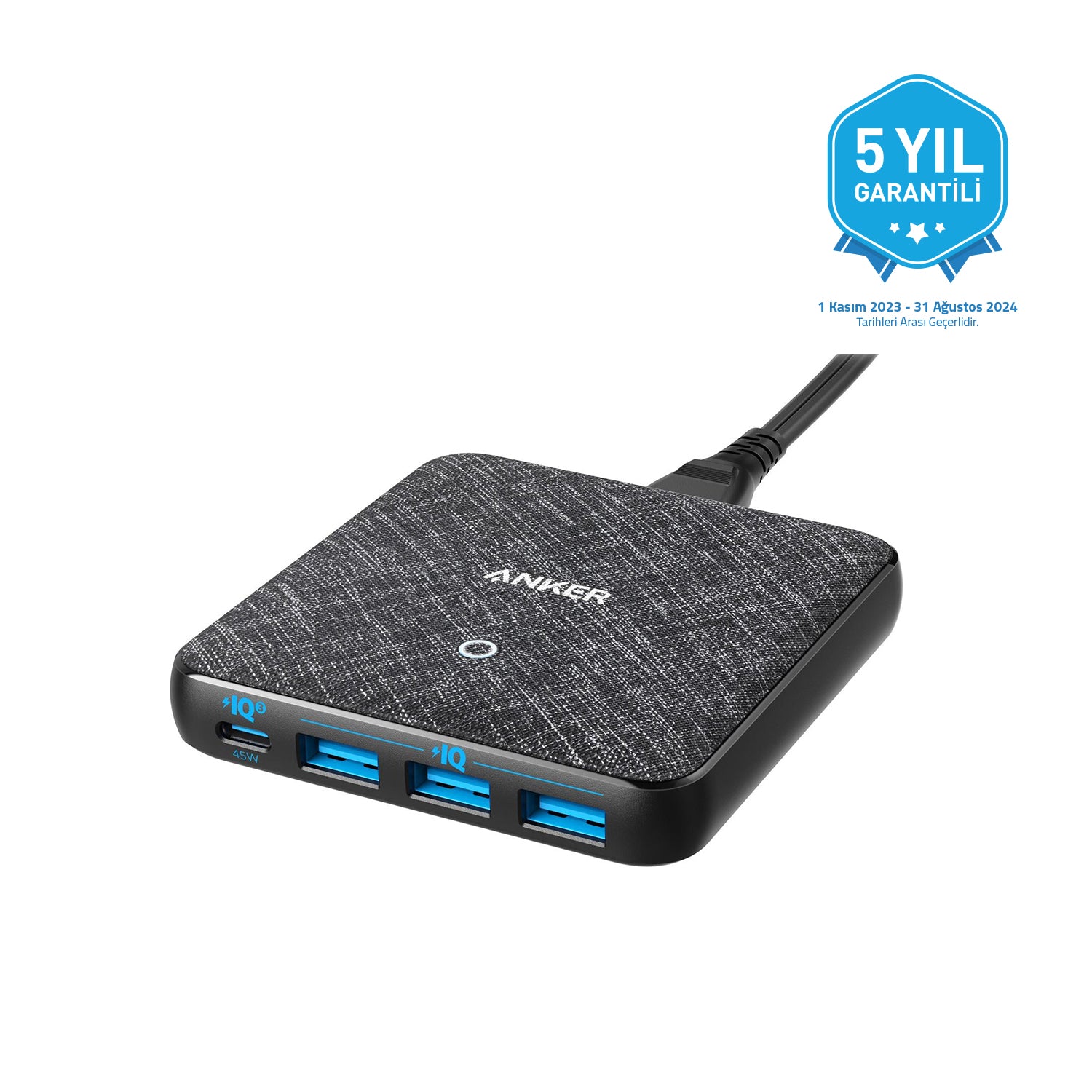 Anker PowerPort Atom III Slim 65W Çoklu Şarj Aleti