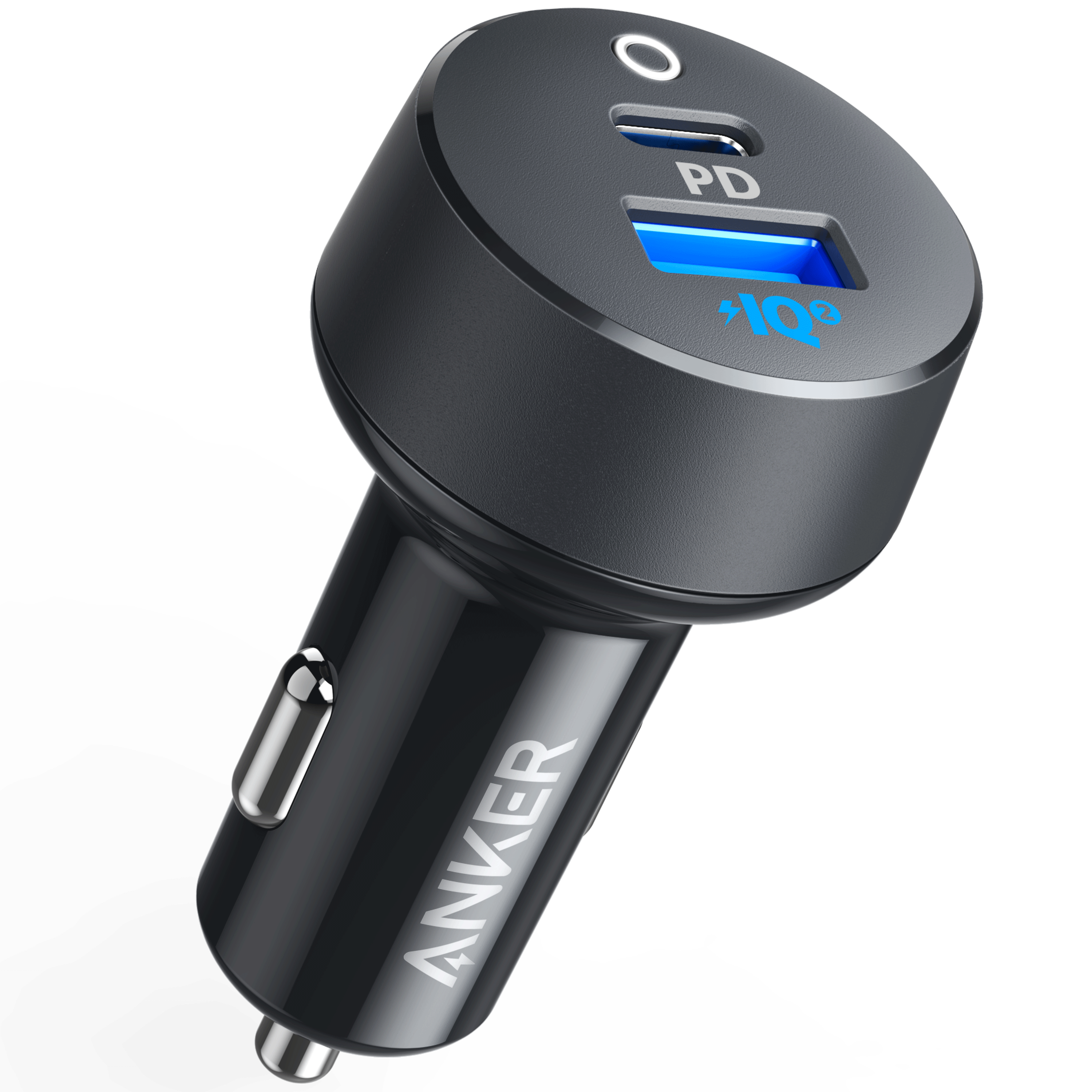 Anker PowerDrive PD+2 18W USB-C + 15W USB-A Car Charger - Black