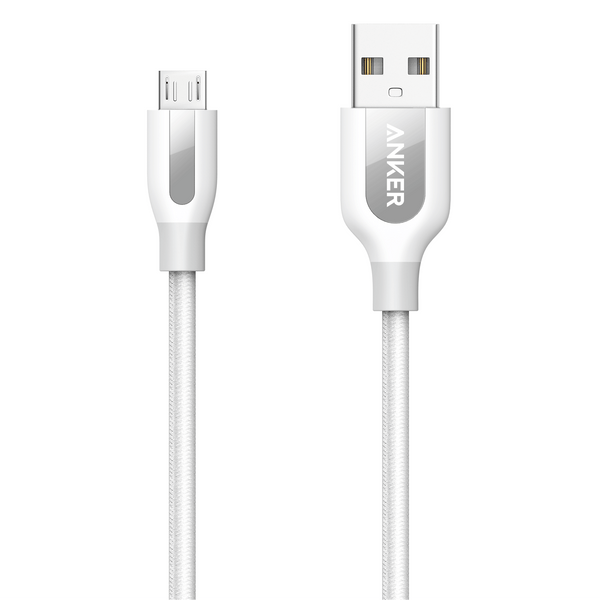 Anker Powerline+ Micro USB Örgülü Şarj/Data Kablosu 1.8 Metre- Beyaz - Anker-TR