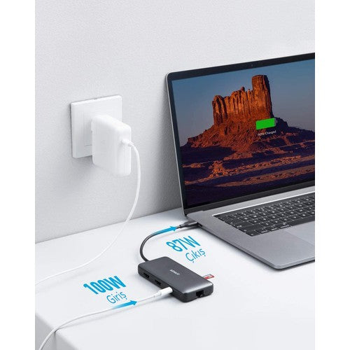 Anker PowerExpand 8in1 USB-C PD Hub - Ethernet HDMI Sd Kart - A8380 - Anker-TR