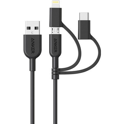 Anker Powerline II 3in1 0.9m Charger Kbl Syh
