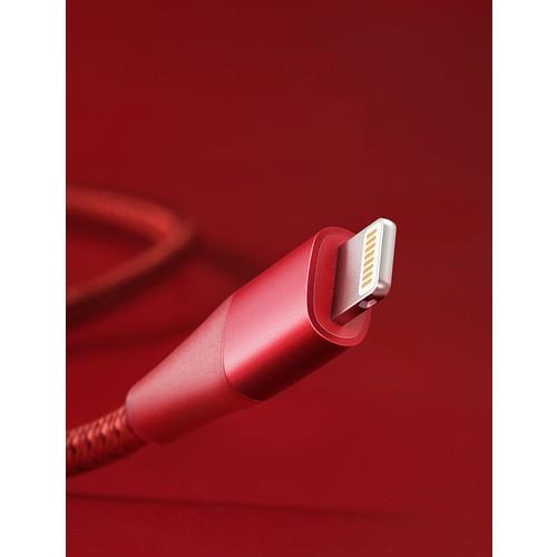 Anker PowerLine+ II Apple Lightning 1.8m Şarj / Data Kablosu - Kırmızı - MFI Lisanslı - A8453 - Anker-TR