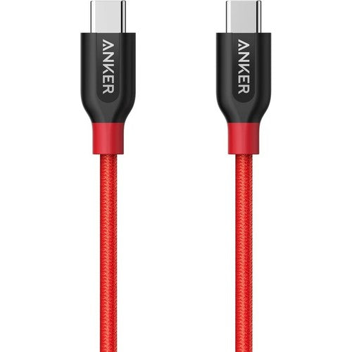 Anker Powerline+ USB-C to USB-C Şarj/Data Kablosu 0.9 Metre - Kırmızı - Taşıma Çantalı - A8187 - Anker-TR