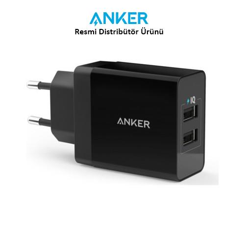 Anker PowerPort 2 24W Travel Charger Adapter - Black