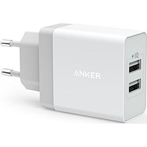 Anker PowerPort 2 24W Travel Charger White