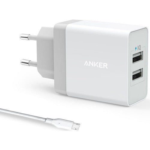 Anker Powerport 2 Charger + Micro Usb Cable