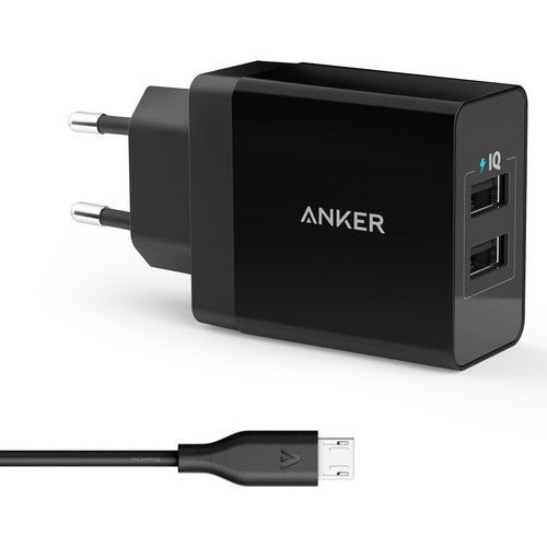 Anker Powerport 2 Charging Chz + Micro USB Cable Black