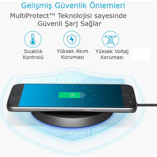 Anker PowerTouch USB-C 10W Wireless Fast Charger (Compatible with All QI Certified Devices)