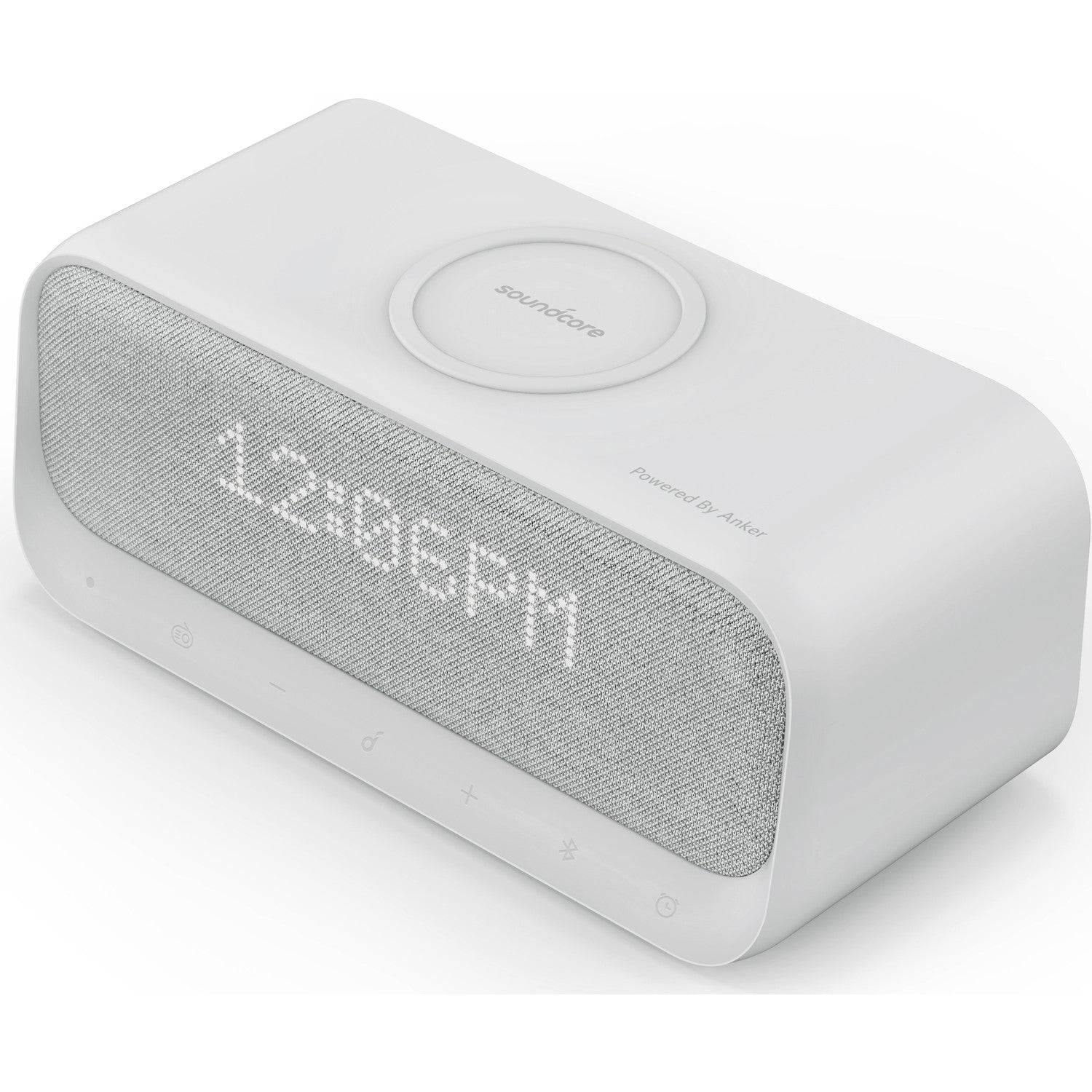 Anker SoundCore Wakey Qi Hızlı Kablosuz Şarjlı Çalar Saat FM Radyo - Bluetooth 5.0 Stereo Hoparlör - A3300 - Gri
