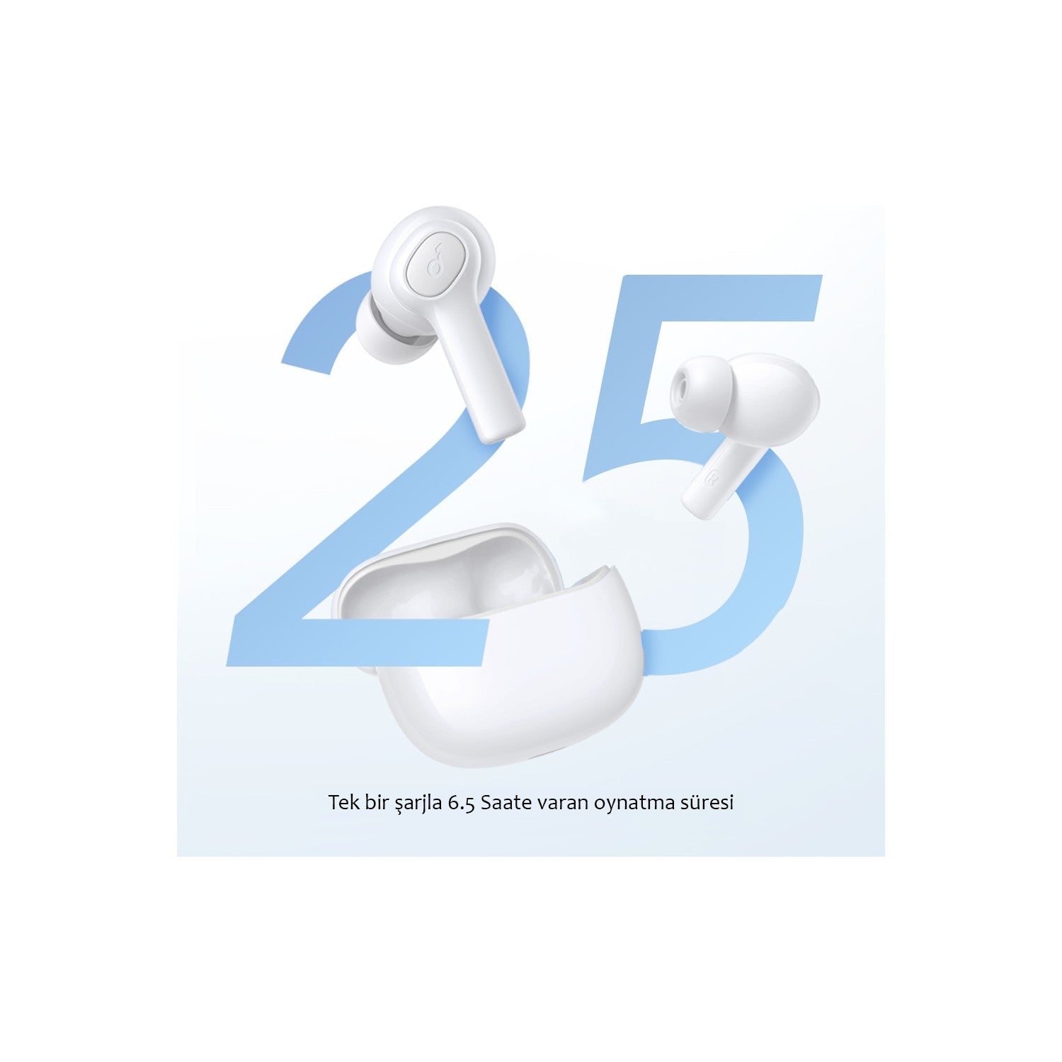 Anker SoundCore R100 TWS Bluetooth Headphones - IPX5 Water Resistant - White